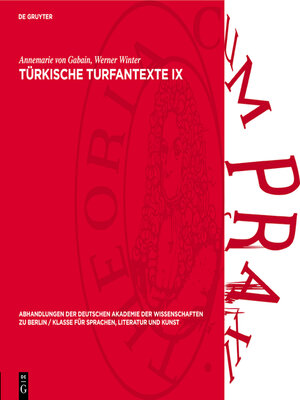 cover image of Türkische Turfantexte IX